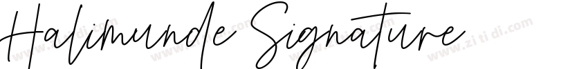 Halimunde Signature字体转换